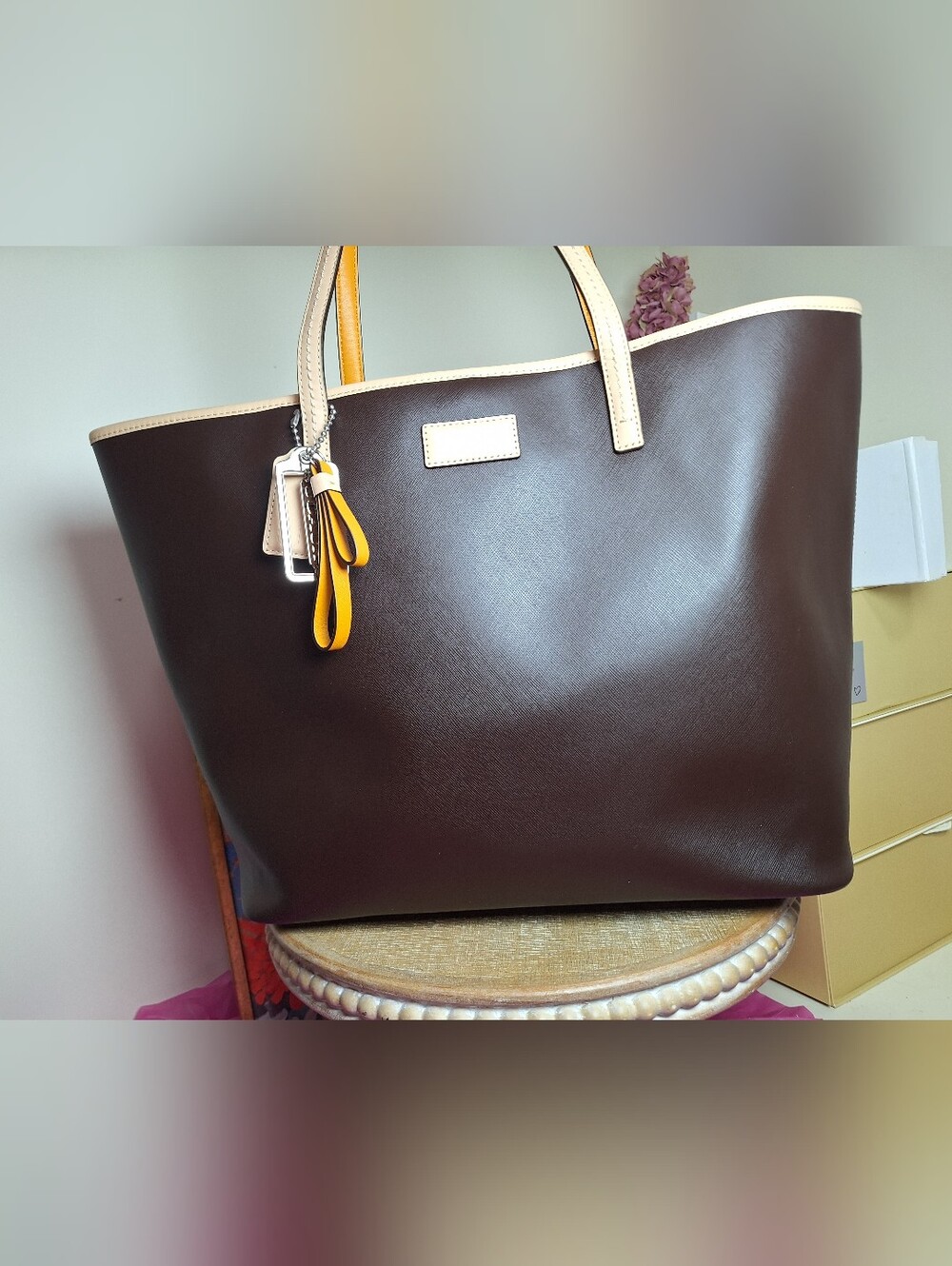 Coach Park Metro ñeather Tote